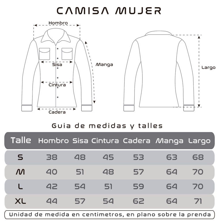 Talles camisa mujer-01